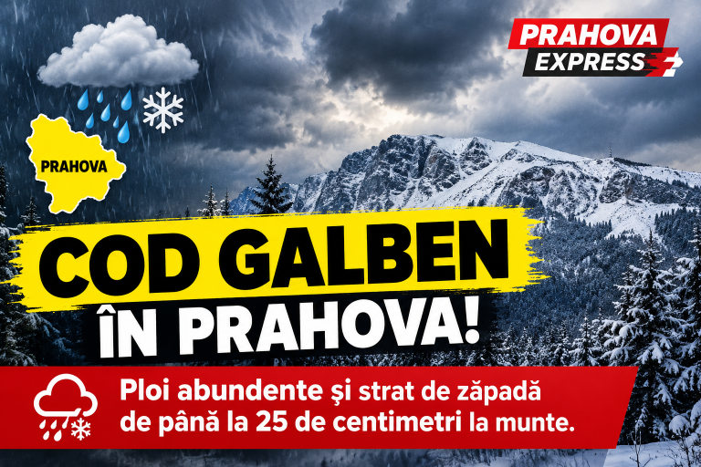 Alertă meteo_ Cod galben în Prahova