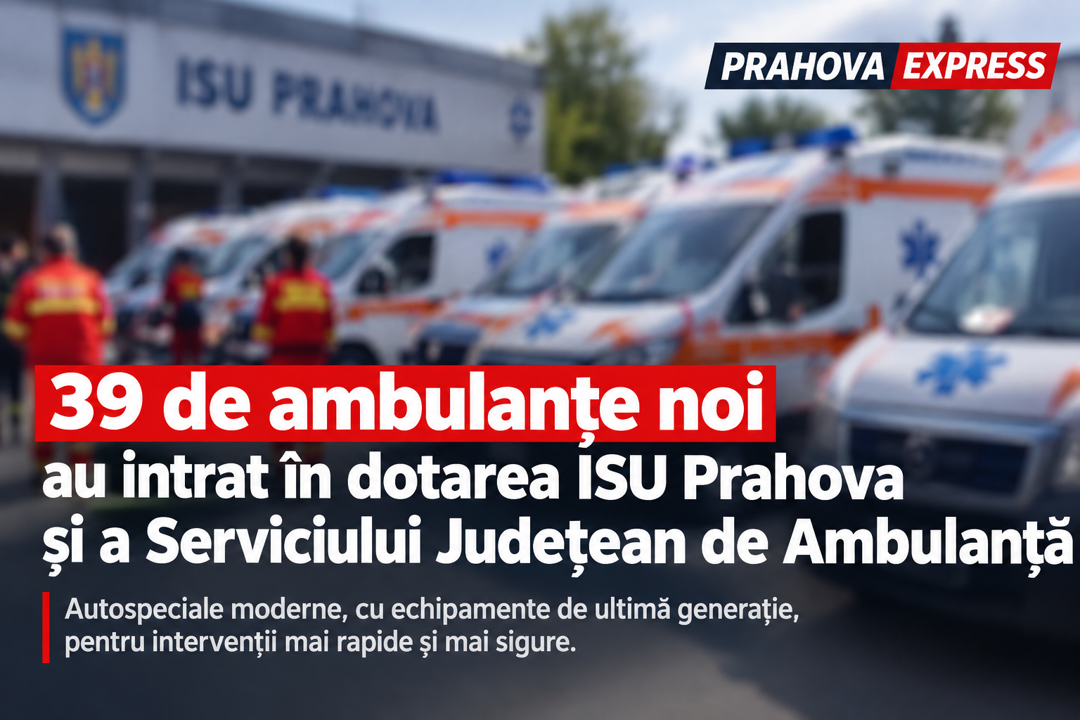 Ambulanțe noi pentru ISU Prahova