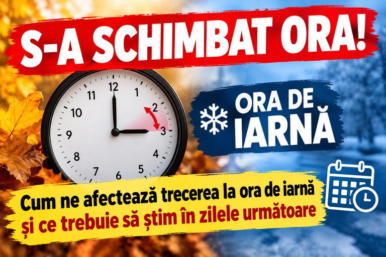 Anunțul schimbării orei de iarnă