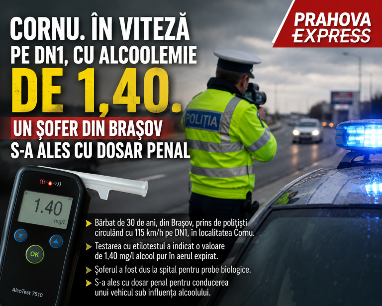 Filtru de trafic pe DN1 la Cornu